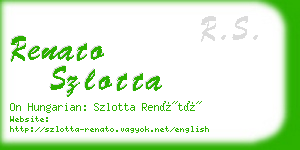 renato szlotta business card